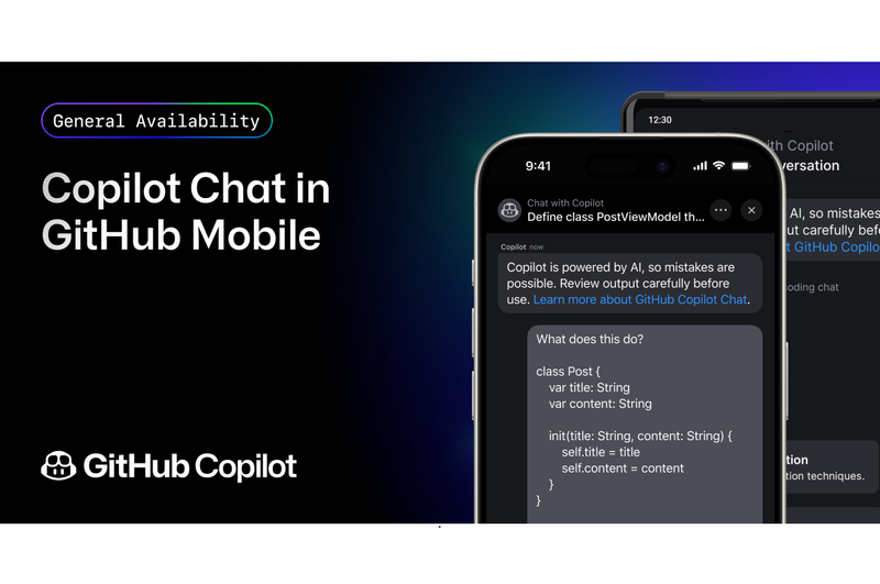 GitHub announced the general availability of Copilot Chat in GitHub Mobile post image